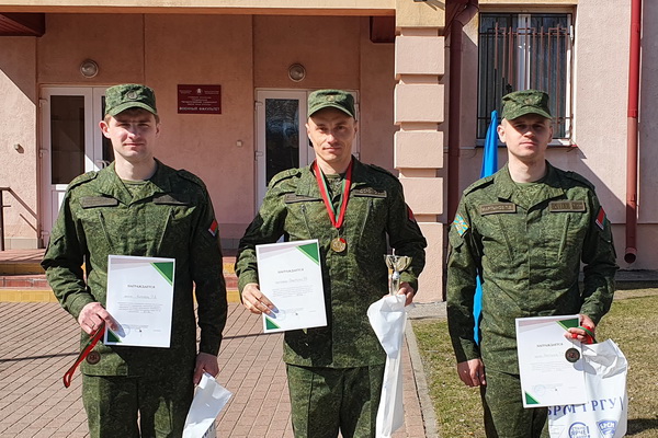 Сборная команда военного факультета ГрГУ имени Янки Купалы заняла первое место на Чемпионате по военно-прикладному многоборью и многоборью ВСК